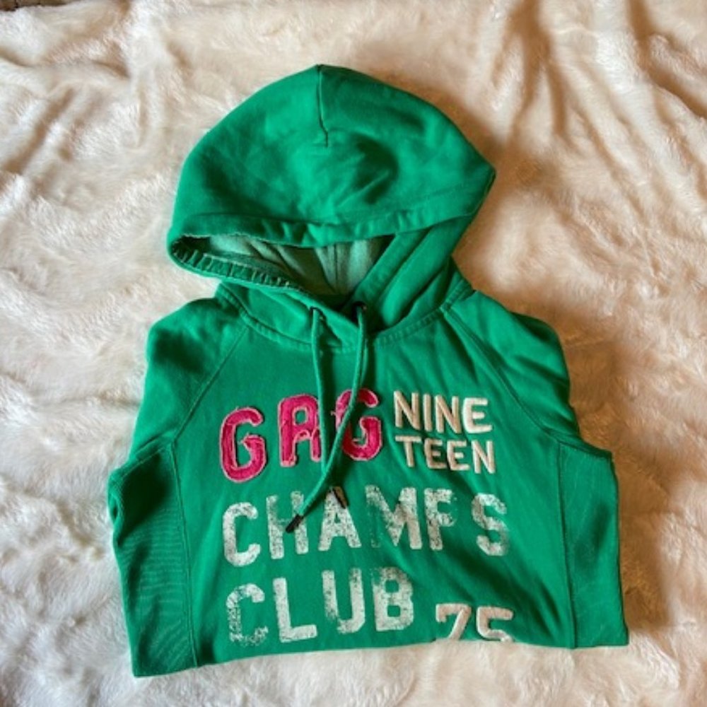 2/$40 Garage Green Hoodie Ladies Junior Size XS